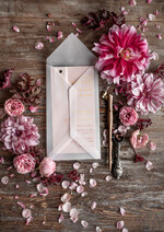 Zaproszenia ślubne Złote Glamour złote nowoczesne zaproszenia ślubne złocone minimalistyczne zaproszenie na ślub cywilny różowe4