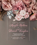 Zaproszenia ślubne Złote Glamour nowoczesne zaproszenia ślubne druk UV na akrylu idealne na wesele w pałacu 12