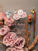 Zaproszenia ślubne Złote Glamour nowoczesne zaproszenia ślubne druk UV na akrylu idealne na wesele w pałacu 15