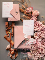 Zaproszenia ślubne Złote Glamour nowoczesne zaproszenia ślubne druk UV na akrylu idealne na wesele w pałacu 30