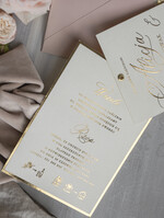 Zaproszenia ślubne Złote Glamour najpiękniejsze zaproszenia ślubne, złote glamour4