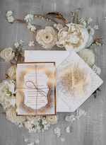 Zaproszenia ślubne Złote Glamour niepowtarzalne zaproszenia ślubne, elegancki styl glamour1