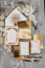 Zaproszenia ślubne Złote Glamour niepowtarzalne zaproszenia ślubne, elegancki styl glamour13