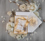 Zaproszenia ślubne Złote Glamour niepowtarzalne zaproszenia ślubne, elegancki styl glamour8