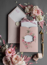 Zaproszenia ślubne Złote Glamour pastelowe zaproszenia na ślub w plenerze wesele glamour 0