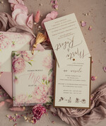 Zaproszenia ślubne Złote Glamour złote zaproszenia ślubne z kalkowym etui, różowe zaproszenie na ślub z piwoniamo złocone, zaproszenia na slub cywilny pudrowy róż peonie12