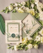 Zaproszenia ślubne Złote Glamour wyjątkowe zaproszenia ślubne glamour złote napisy zaproszenia na ślub w zielonych kolorach 4