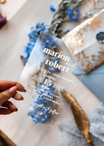 Zaproszenia ślubne Złote Glamour eleganckie zaproszenia ślubne, złote zaproszenia na ślub, niebieskie zaproszenia slubne, akrylowe zaproszenia na ślub zaproszenia glamour z lakiem7