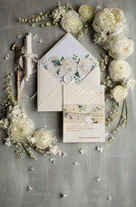 Zaproszenia ślubne Złote Glamour kartki ślubne ręcznie robione, glamour złote i srebrne6