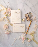 Zaproszenia ślubne Złote Glamour spersonalizowane zaproszenia na ślub glamour złote i srebrne litery delikatne zaproszenia ze sznurkiem  3