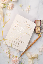 Zaproszenia ślubne Złote Glamour spersonalizowane zaproszenia na ślub glamour złote i srebrne litery delikatne zaproszenia ze sznurkiem  7