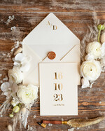 Zaproszenia ślubne Złote Glamour proste zaproszenia ślubne, złocone zaproszenie na ślub ze wstążką 1