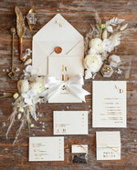 Zaproszenia ślubne Złote Glamour proste zaproszenia ślubne, złocone zaproszenie na ślub ze wstążką 0