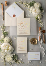 Zaproszenia ślubne Złote Glamour nietypowe eleganckie zaproszenia ślubne idealne na wesele ze złotem1