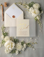 Zaproszenia ślubne Złote Glamour nietypowe eleganckie zaproszenia ślubne idealne na wesele ze złotem7