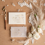 Zaproszenia ślubne Złote Glamour orginalne zaproszenia ślubne, szykowne i złote zaproszenia ślubne ze sznurkiem 4