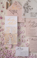 Zaproszenia ślubne Złote Glamour zaproszenia ślubne ręcznie robione glamour wesele w pałacu  6