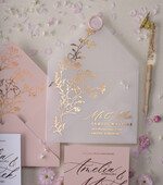 Zaproszenia ślubne Złote Glamour zaproszenia ślubne ręcznie robione glamour wesele w pałacu  9