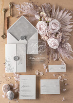 Zaproszenia ślubne Złote Glamour eleganckie zaproszenia ślubne z welurem nadruk na pleksie  2