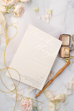 Zaproszenia ślubne Złote Glamour Ekskluzywne  Minimalistyczne zaproszenia ślubne, Proste zaproszenie ślubne Nowoczesne zaproszenie na ślub Kalkowa Koperta11