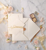 Zaproszenia ślubne Złote Glamour Ekskluzywne  Minimalistyczne zaproszenia ślubne, Proste zaproszenie ślubne Nowoczesne zaproszenie na ślub Kalkowa Koperta3