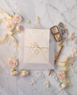 Zaproszenia ślubne Złote Glamour Ekskluzywne  Minimalistyczne zaproszenia ślubne, Proste zaproszenie ślubne Nowoczesne zaproszenie na ślub Kalkowa Koperta7