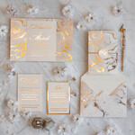 Zaproszenia ślubne Złote Glamour Marmurkowe Zaproszenia Ślubne kremowo złote Zaproszenie na Ślub Glamour Złocone Zaproszenia na Ślub Cywilny8