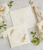 Zaproszenia ślubne Złote Glamour Złote  Minimalistyczne zaproszenia ślubne,  proste złocone zaproszenie ślubne Nowoczesne zaproszenie na ślub3