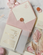 Zaproszenia ślubne Złote Glamour robione ręcznie zaproszenia ślubne, glamour złote i srebrne7