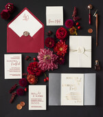 Zaproszenia ślubne Złote Glamour zaproszenia na ślub ręcznie robione, glamour błyszczące złote0