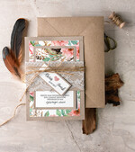 Zaproszenia ślubne Boho  unikatowe zaproszenia ślubne, boho styl kwiatowy elegancki2