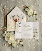 Zaproszenia ślubne Boho  Boho zaproszenia ślubne romantyczne Kremowe Róże  zaproszenie na ślub rustykalne  Zaproszenia na Ślub5