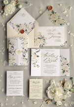 Zaproszenia ślubne Boho  Boho zaproszenia ślubne romantyczne Kremowe Róże  zaproszenie na ślub rustykalne  Zaproszenia na Ślub6