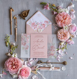 Zaproszenia ślubne Boho  Boho Zaproszenia Ślubne Różowe  Minimalistyczne Zaproszenia na Ślub Delikatne Zaproszenie Ślubne2