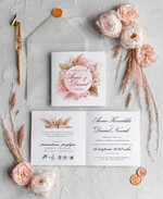 Zaproszenia ślubne Boho  Proste Boho Zaproszenia Ślubne  Wianuszek  Minimalistyczne Zaproszenia na Ślub Delikatne Zaproszenie Ślubne0