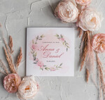 Zaproszenia ślubne Boho  Proste Boho Zaproszenia Ślubne  Wianuszek  Minimalistyczne Zaproszenia na Ślub Delikatne Zaproszenie Ślubne2