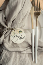 Winietki glamour ozdobne winietki na ślub wizytówki dla gości weselnych, złote lub srebrne napisy0