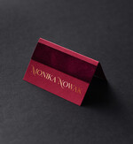 Winietki glamour ozdobne winietki na ślub wizytówki dla gości weselnych złote napisy winietka z welurem 0