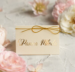 Winietki glamour eleganckie winietki na stół weselny wizytówki ślubne, złote lub srebrne napisy, winietki w stylu glamour, wizytówki na stół weselny 1