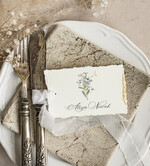 Winietki glamour złote eleganckie winietki na stół weselny wizytówki ślubne, winietki z płatkami złota, darte winietki ze złotem na stoły weselne, elegancka winietka na stół we1