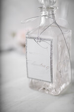 Zawieszki na butelki glamour etykieta na wódkę weselną, glamour z dowolnym tekstem5