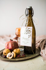 Zawieszki na butelki glamour zawieszki na nalewki weselne, złote z dowolnym tekstem1