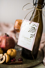 Zawieszki na butelki glamour zawieszki na nalewki weselne, złote z dowolnym tekstem3