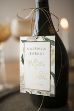 Zawieszki na butelki glamour zawieszki na nalewki weselne, glamour z waszym tekstem1