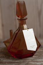 Zawieszki na butelki glamour zawieszka etykieta na alkohole weselne, złote z dowolną treścią2