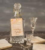 Zawieszki na butelki glamour etykieta na alkohol weselny, złote z waszą treścią1