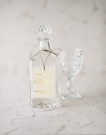 Zawieszki na butelki glamour etykieta na alkohol weselny, złote ze śmieszną treścią0