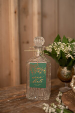 Zawieszki na butelki glamour etykiety na wódkę weselną, złote ze śmieszną treścią0