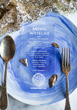 Menu glamour menu weselne lista podawania dań druk na plexi wesele glamour1