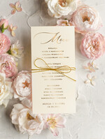 Menu glamour menu ślubne z planem posiłków, eleganckie zlocone litery wasza treść, eleganckie menu na stół weselny0